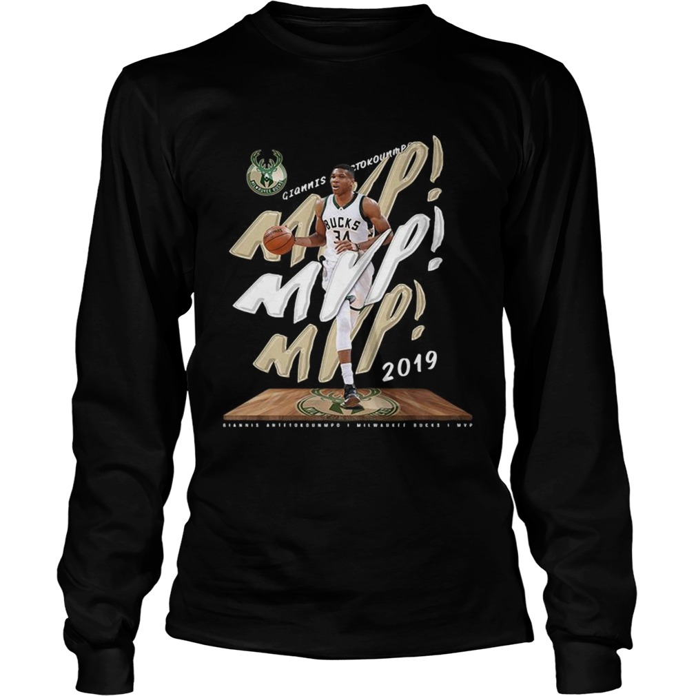 Nba Milwaukee Bucks Fanatics Giannis Antetokounmpo 2019 Mvp T-shirt Hoodie V-neck Size Up To 5xl