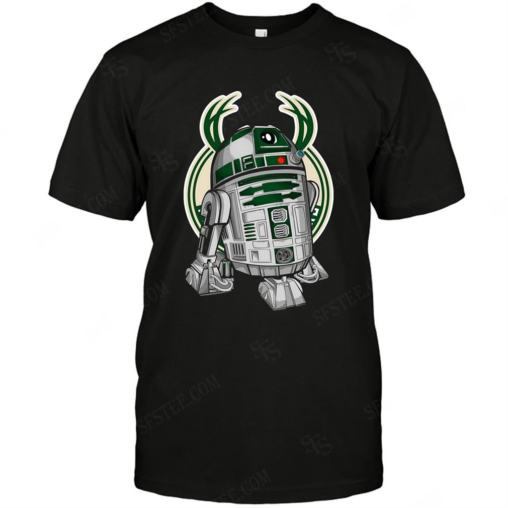 Nba Milwaukee Bucks R2d2 Star Wars Shirt Hoodie V-neck Size Up To 5xl