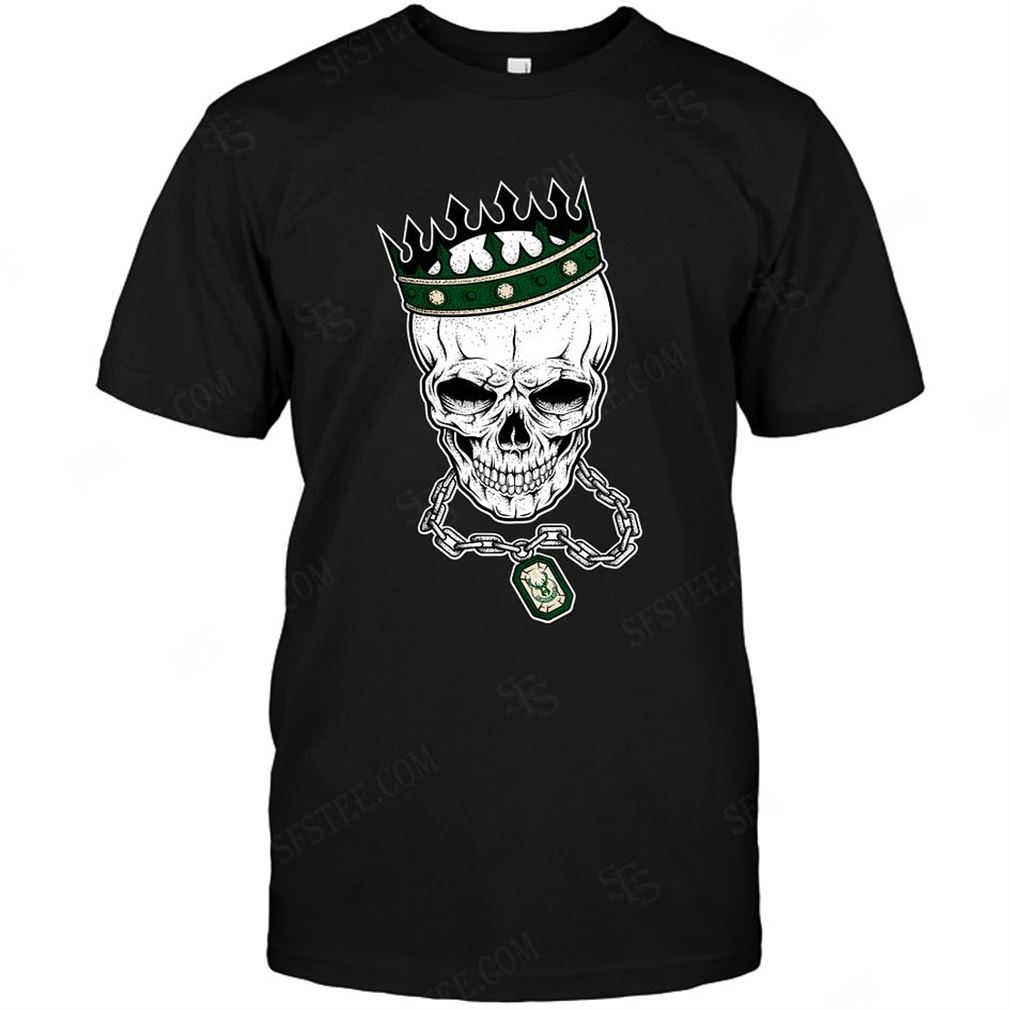 Nba Milwaukee Bucks Skull Rock With Crown T-shirts Hoodie V-neck Size Up To 5xl