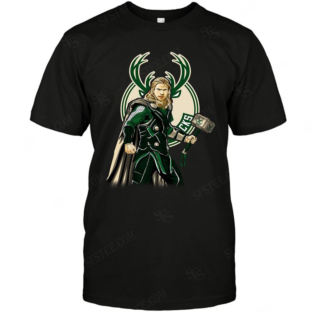 Nba Milwaukee Bucks Thor Dc Marvel Jersey Superhero Avenger Tshirt Hoodie V-neck Size Up To 5xl