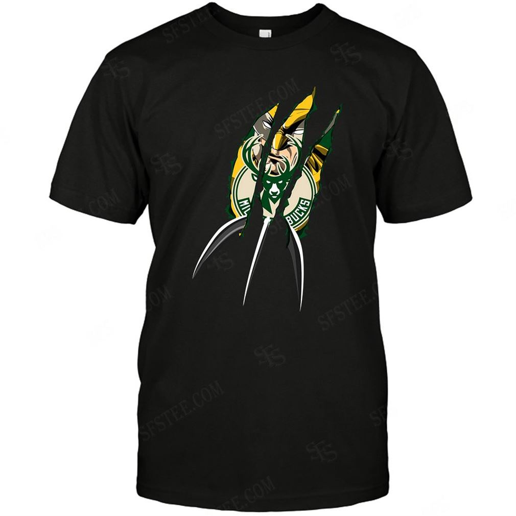 Nba Milwaukee Bucks Wolverine Dc Marvel Jersey Superhero Avenger Tshirt Hoodie V-neck Size Up To 5xl