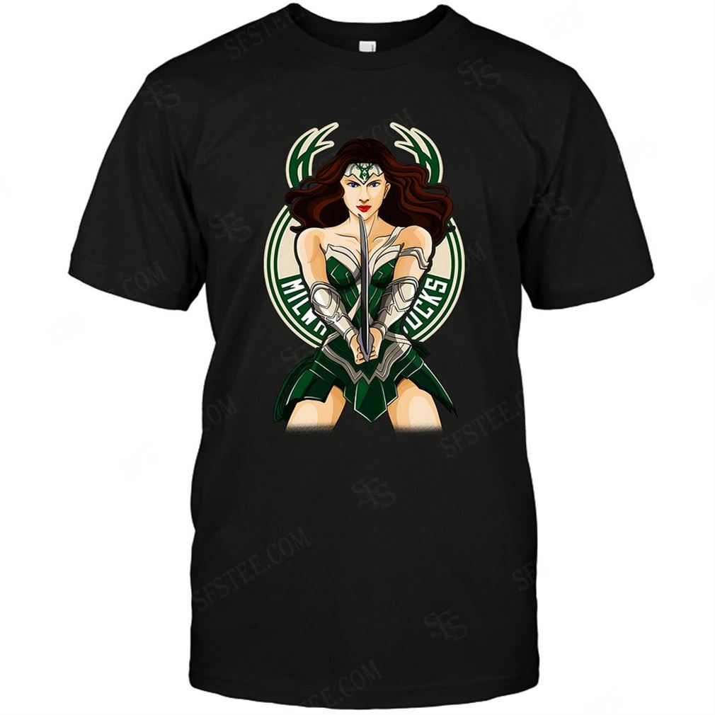 Nba Milwaukee Bucks Wonderwoman Dc Marvel Jersey Superhero Avenger Tee Hoodie V-neck Size Up To 5xl