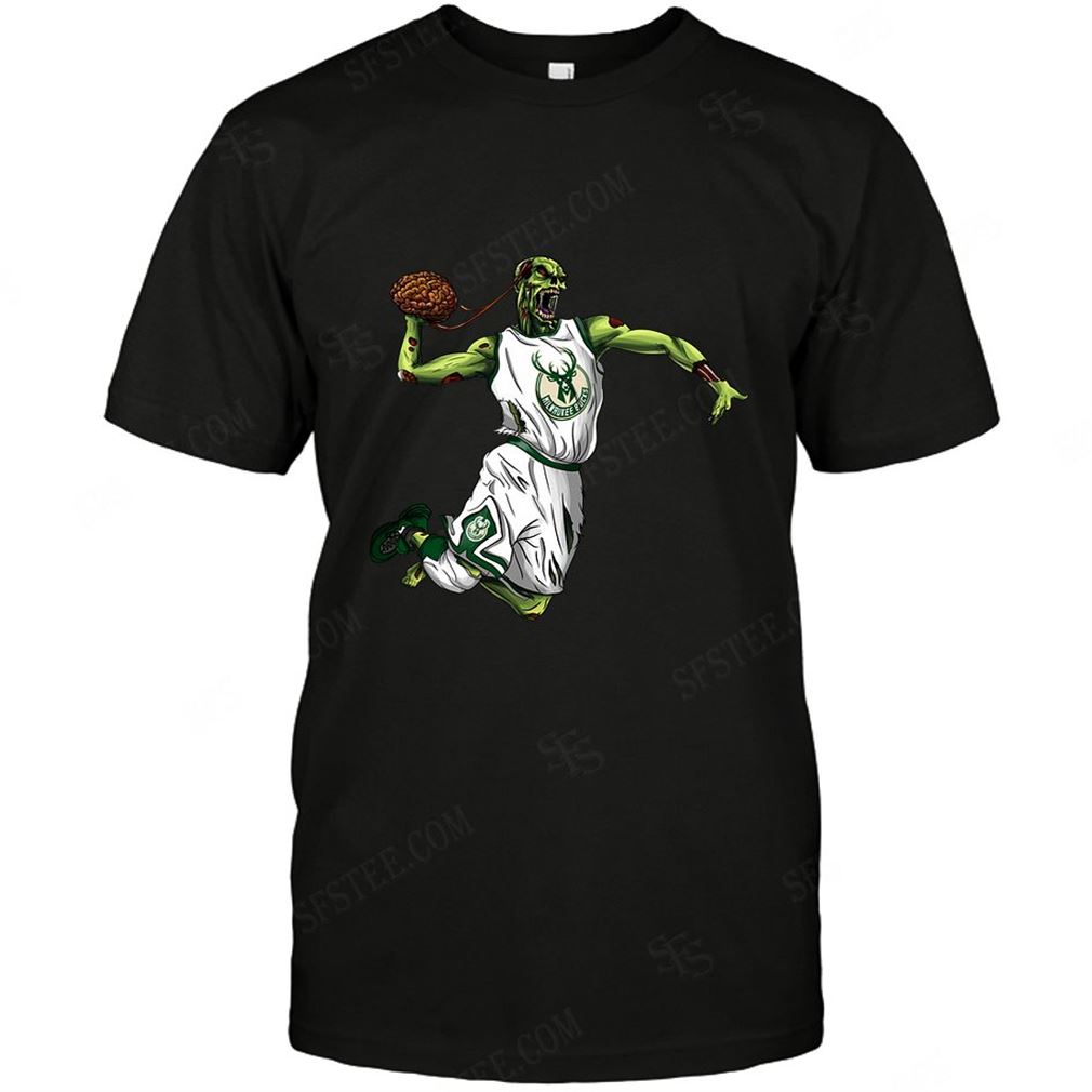 Nba Milwaukee Bucks Zombie Walking Dead Play Football Shirts Hoodie V-neck Size Up To 5xl