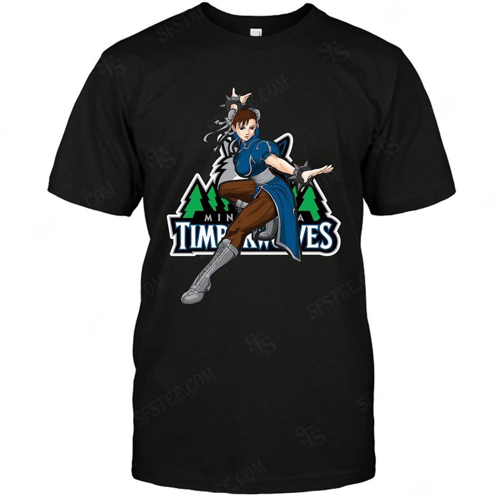 Nba Minnesota Timberwolves Chun Li Nintendo Street Fighter Shirt Hoodie Tank Top Size Up To 5xl