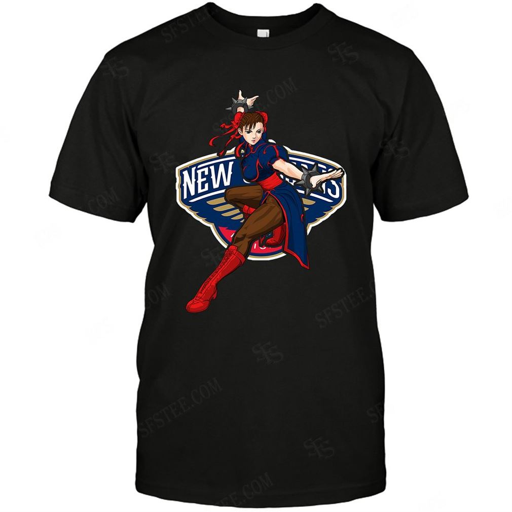 Nba New Orleans Pelicans Chun Li Nintendo Street Fighter Shirt Hoodie V-neck Size Up To 5xl