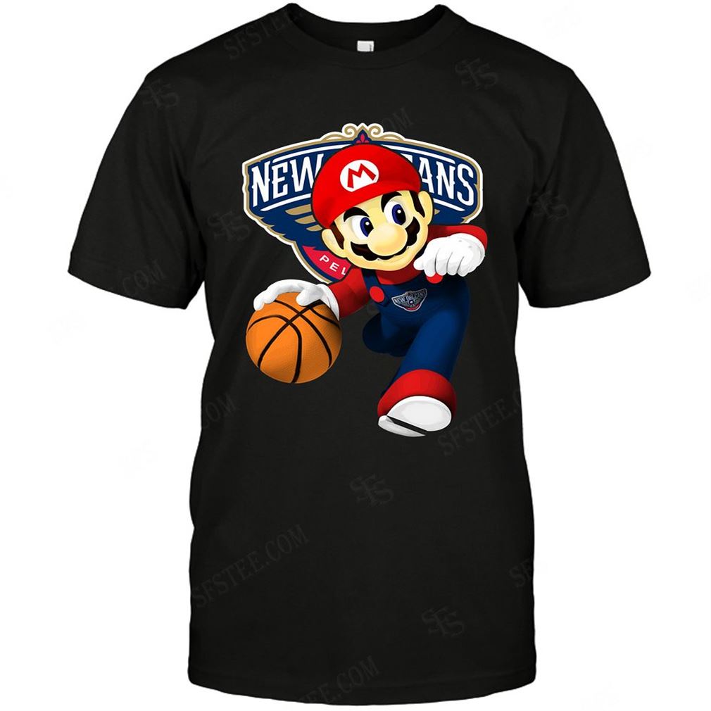 Nba New Orleans Pelicans Mario Nintendo Shirt Hoodie V-neck Size Up To 5xl