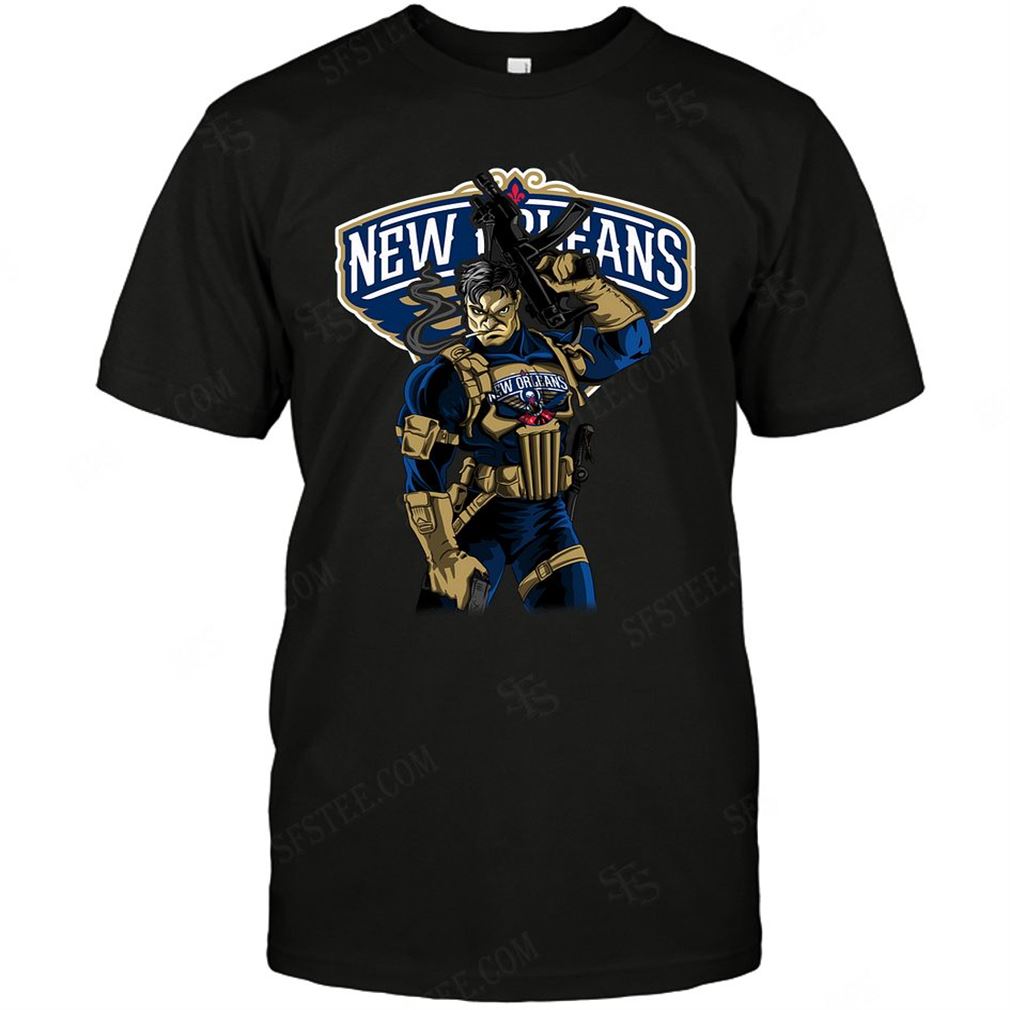 Nba New Orleans Pelicans Punisher Dc Marvel Jersey Superhero Avenger Tee Hoodie V-neck Size Up To 5xl