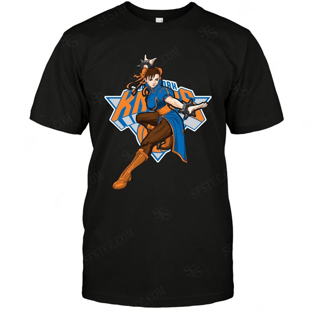 Nba New York Knicks Chun Li Nintendo Street Fighter T-shirt Hoodie Tank Top Size Up To 5xl