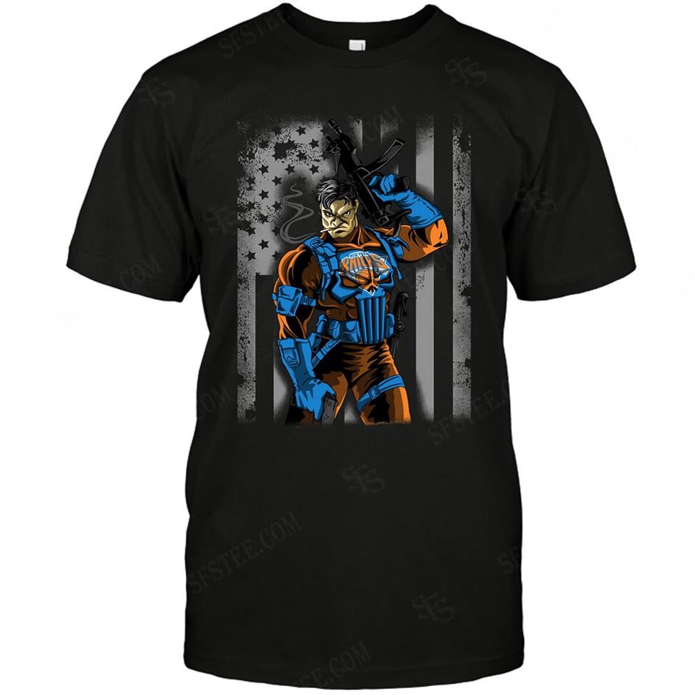 Nba New York Knicks Punisher Flag Dc Marvel Jersey Superhero Avenger Shirt Hoodie Tank Top Size Up To 5xl