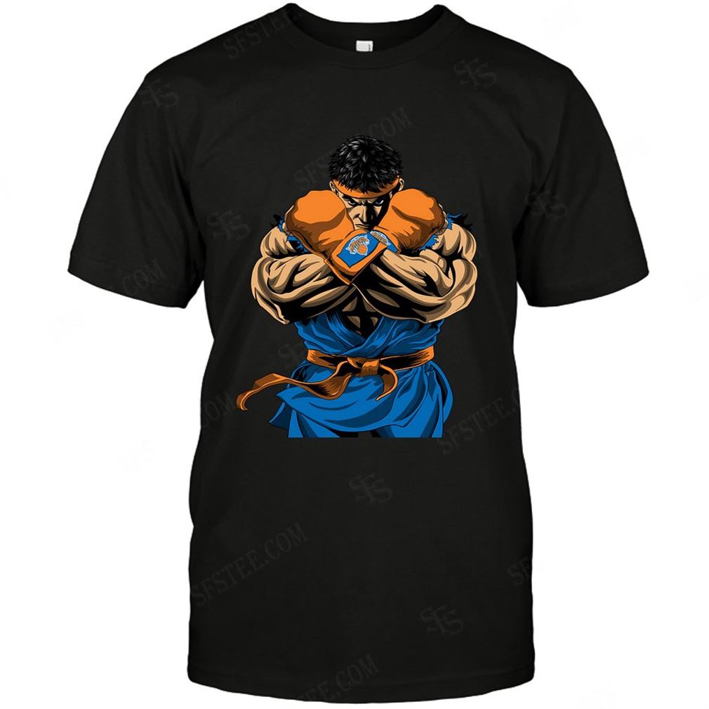 Nba New York Knicks Ryu Nintendo Street Fighter T-shirt Hoodie Tank Top Size Up To 5xl