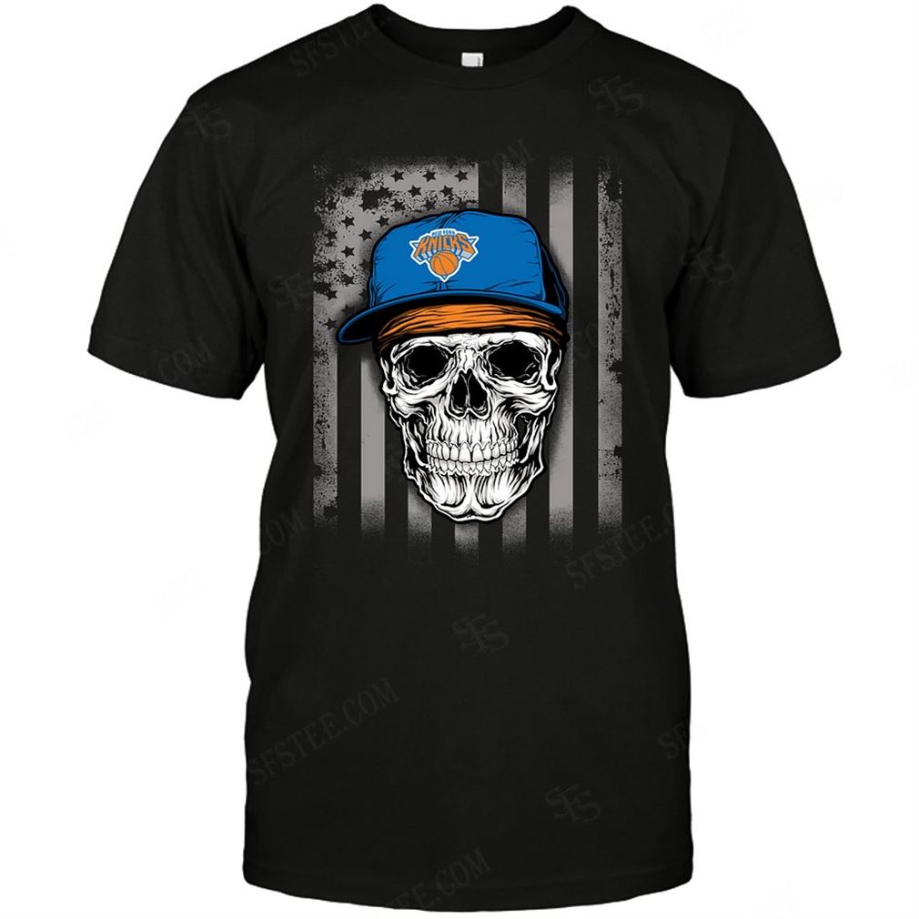 Nba New York Knicks Skull Rock With Hat-shirts Hoodie Tank Top Size Up To 5xl