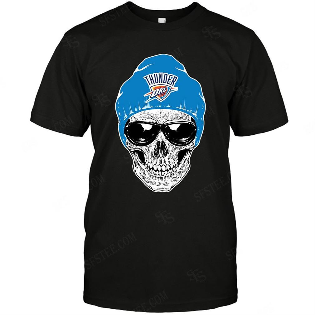 Nba Oklahoma City Thunder Skull Rock With Beanie T-shirts Hoodie Vneck Size Up To 5xl