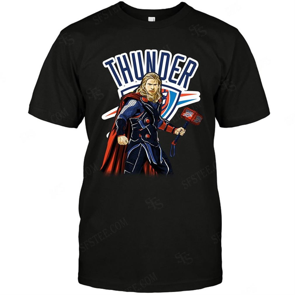 Nba Oklahoma City Thunder Thor Dc Marvel Jersey Superhero Avenger Tee Hoodie Vneck Size Up To 5xl