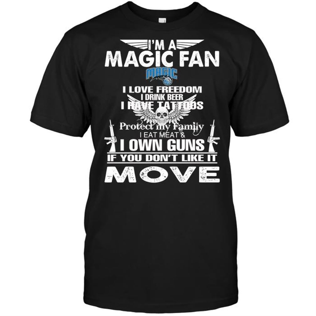 Nba Orlando Magic Im An Orlando Magic Fan I Love Freedom I Drink Beer I Have Tattoos T-shirt Hoodie Tank Top Size Up To 5xl