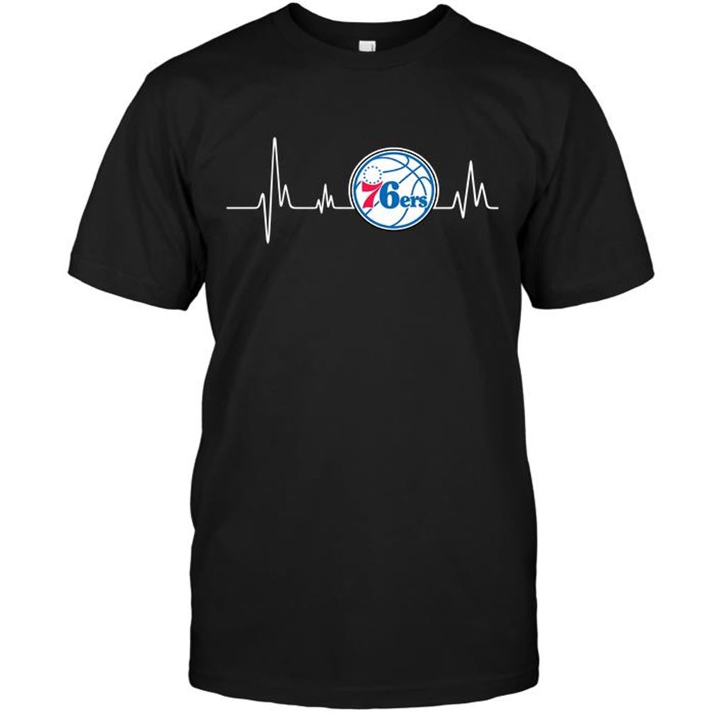 Nba Philadelphia 76ers Heartbeat T-shirt Hoodie Tank Top Size Up To 5xl