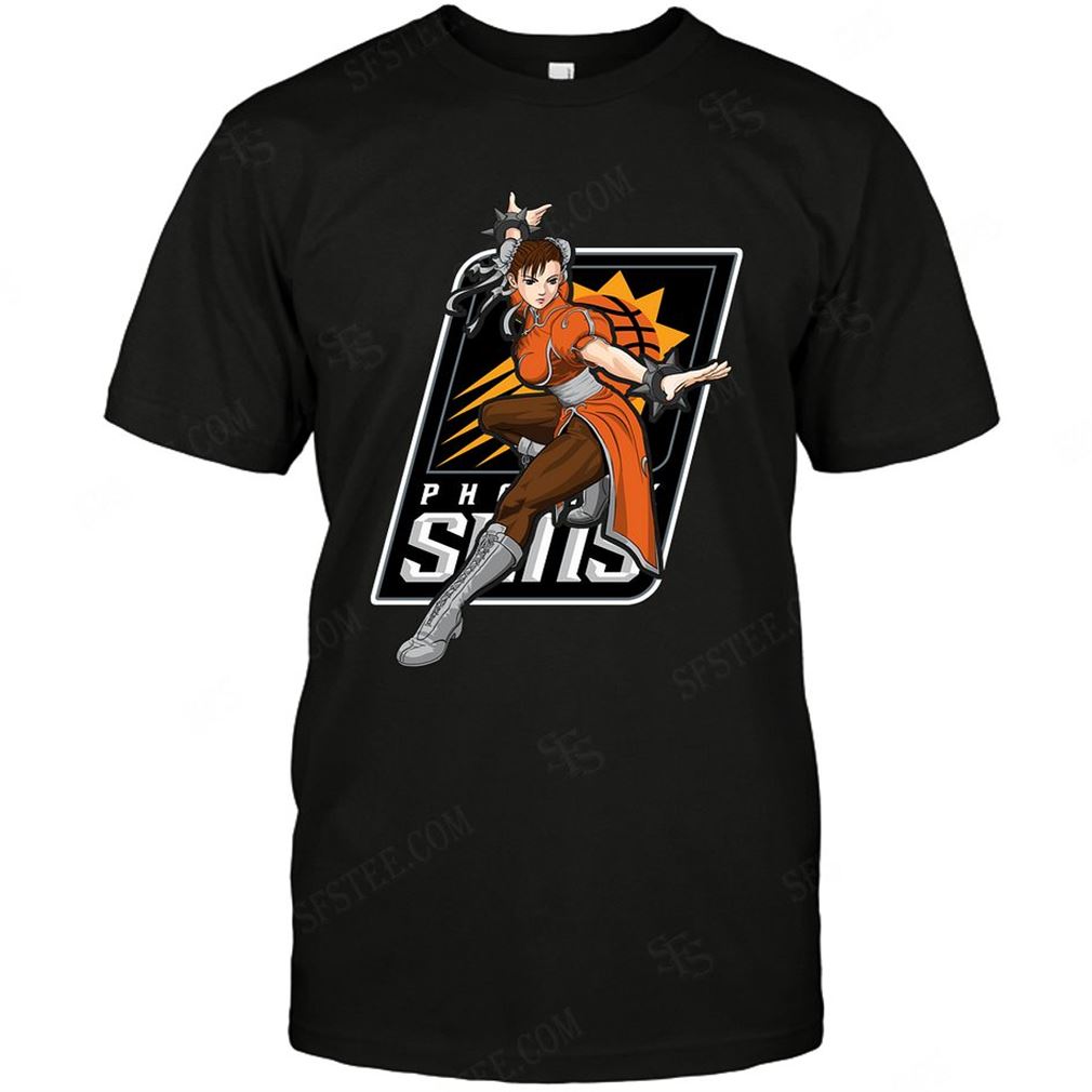 Nba Phoenix Suns Chun Li Nintendo Street Fighter T-shirt Hoodie V-neck Size Up To 5xl