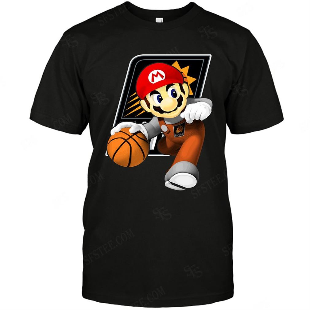 Nba Phoenix Suns Mario Nintendo Tee Hoodie V-neck Size Up To 5xl