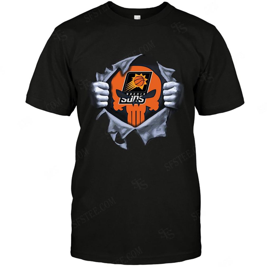 Nba Phoenix Suns Punisher Logo Dc Marvel Jersey Superhero Avenger T-shirts Hoodie V-neck Size Up To 5xl