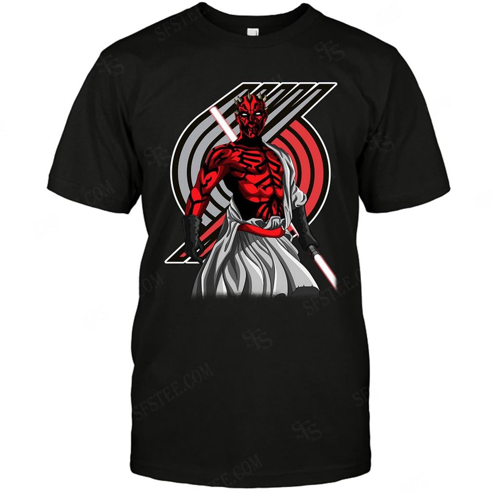 Nba Portland Trail Blazers Darth Maul Star Wars T-shirts Hoodie Tank Top Size Up To 5xl