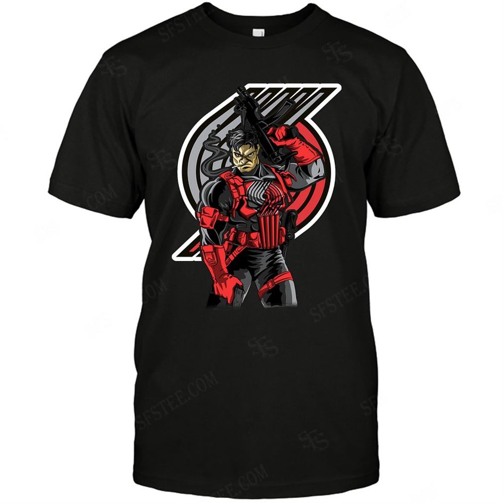 Nba Portland Trail Blazers Punisher Dc Marvel Jersey Superhero Avenger T-shirt Hoodie Tank Top Size Up To 5xl