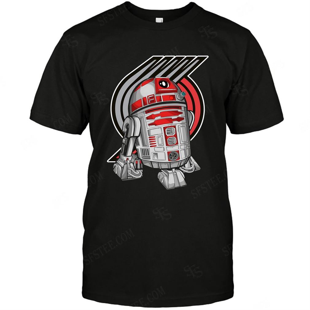 Nba Portland Trail Blazers R2d2 Star Wars Tee Hoodie Tank Top Size Up To 5xl