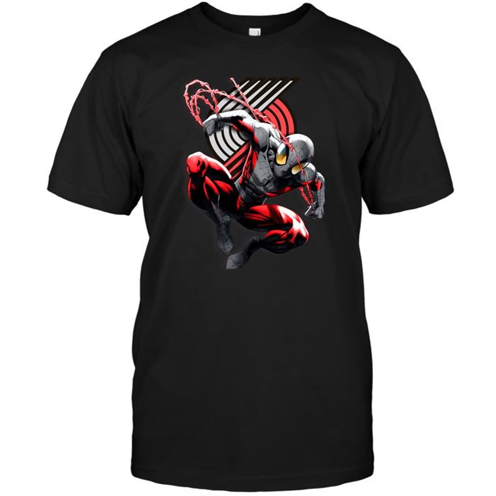 Nba Portland Trail Blazers Spiderman Portland Trail Blazers T-shirts Hoodie Tank Top Size Up To 5xl