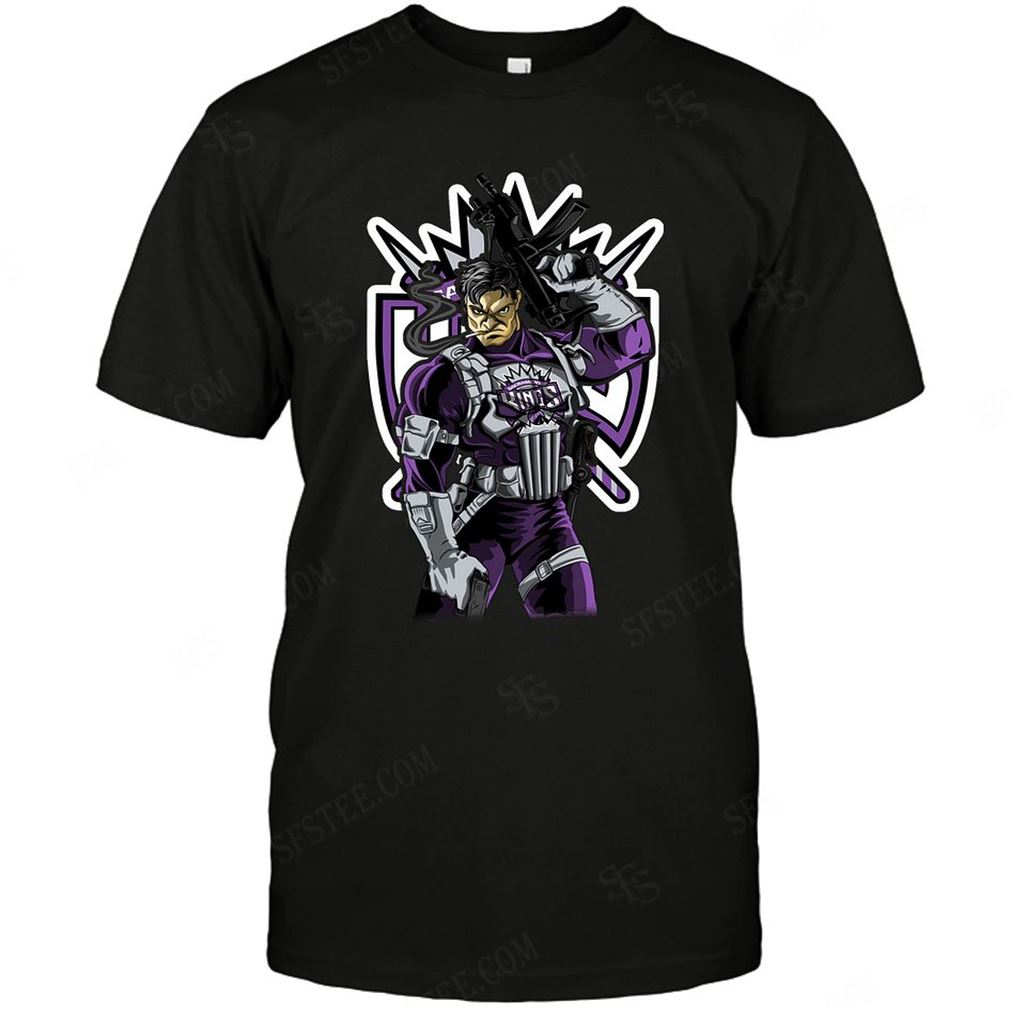 Nba Sacramento Kings Punisher Dc Marvel Jersey Superhero Avenger Tshirts Hoodie V-neck Size Up To 5xl