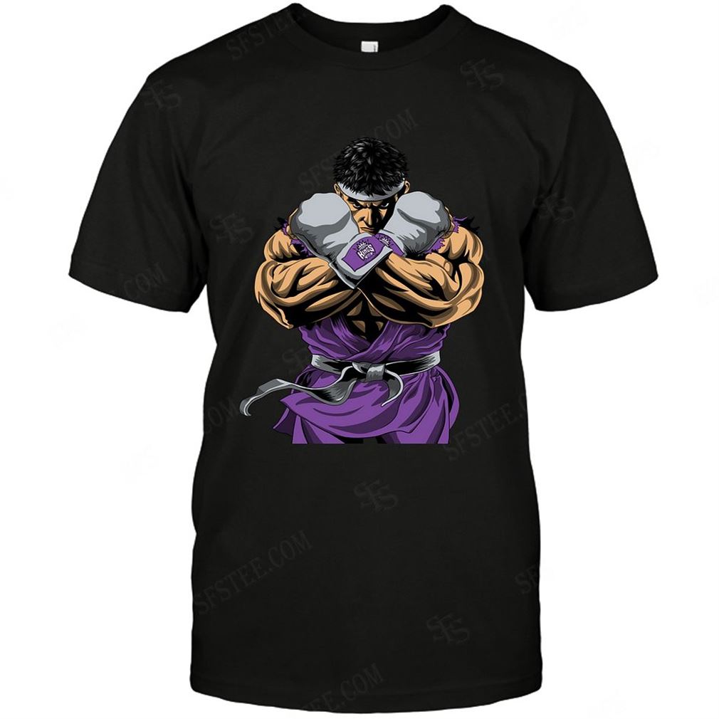 Nba Sacramento Kings Ryu Nintendo Street Fighter Tshirt Hoodie V-neck Size Up To 5xl