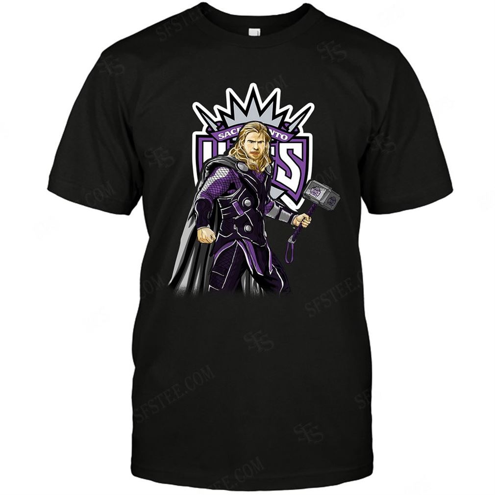 Nba Sacramento Kings Thor Dc Marvel Jersey Superhero Avenger Tee Hoodie V-neck Size Up To 5xl