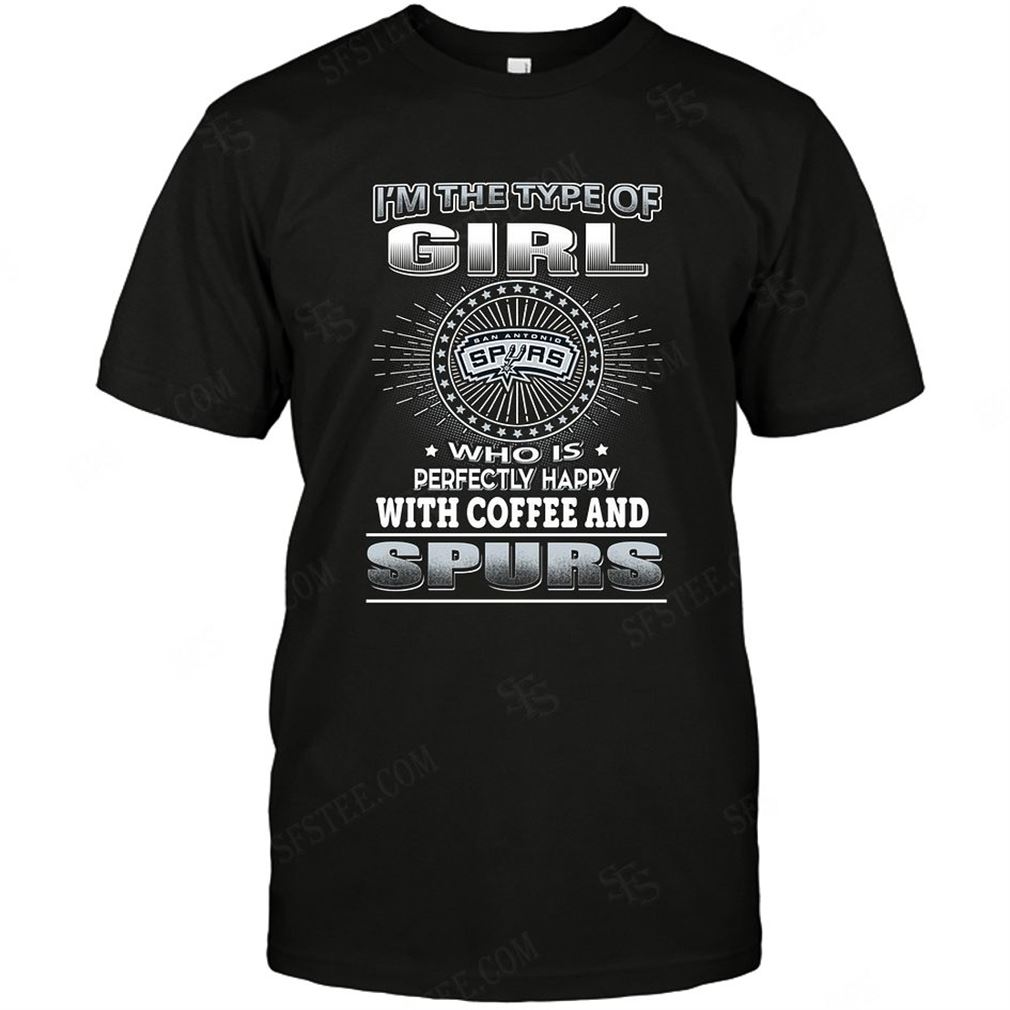 Nba San Antonio Spurs Girl Loves Coffee Tshirts Hoodie Tank Top Size Up To 5xl