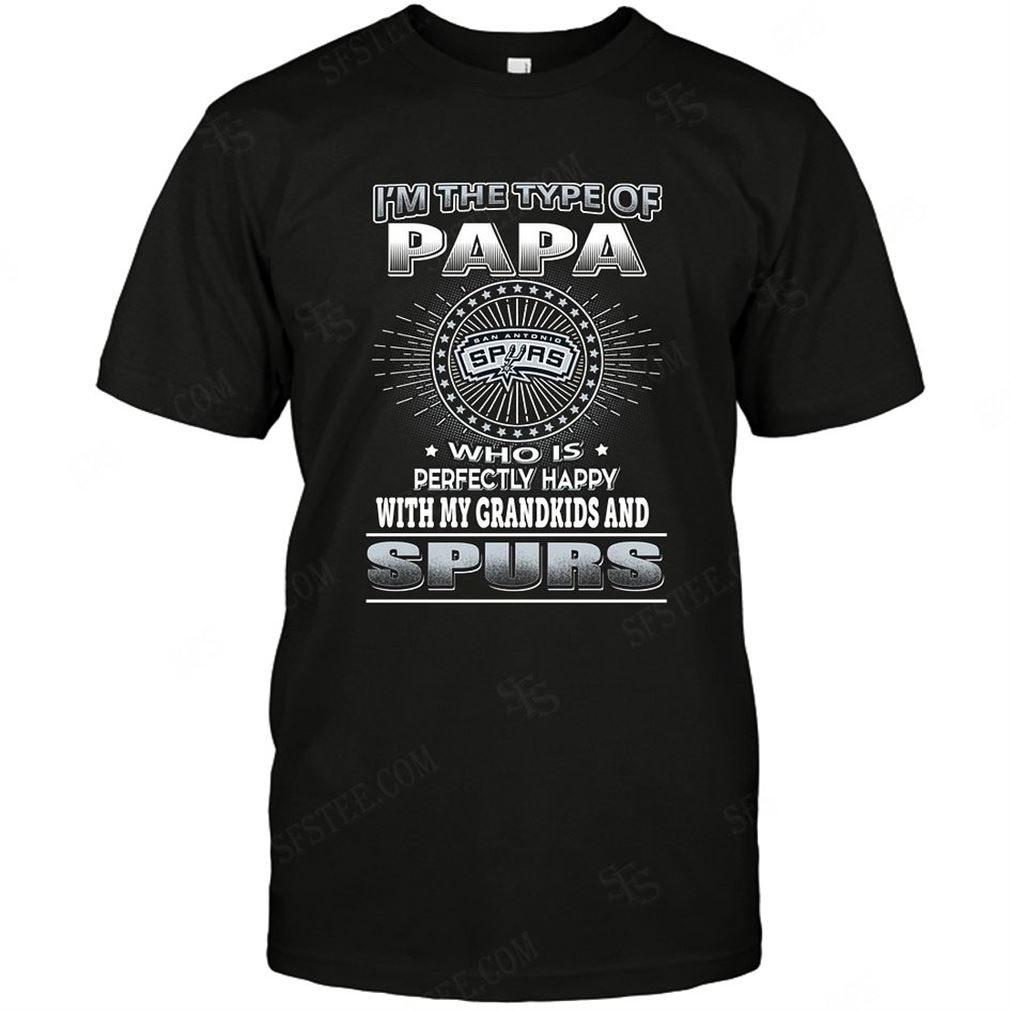 Nba San Antonio Spurs Papa Loves Grandkids Tshirt Hoodie Tank Top Size Up To 5xl