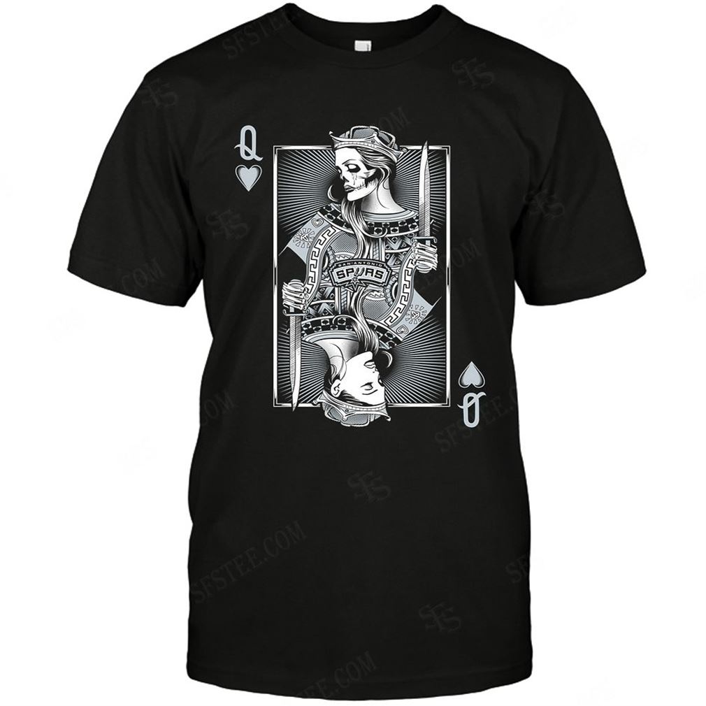 Nba San Antonio Spurs Queen Card Poker T-shirts Hoodie Tank Top Size Up To 5xl