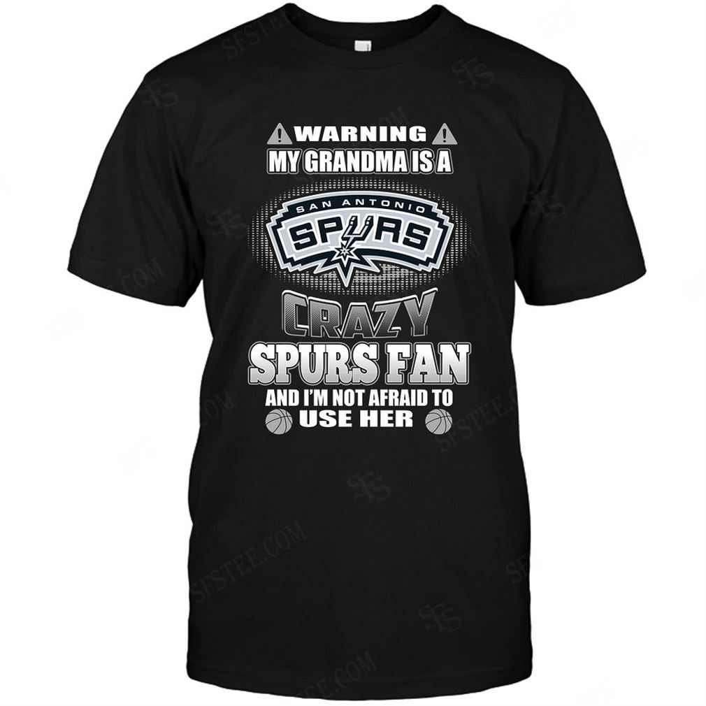 Nba San Antonio Spurs Warning My Grandma Crazy Fan Tshirt Hoodie Tank Top Size Up To 5xl