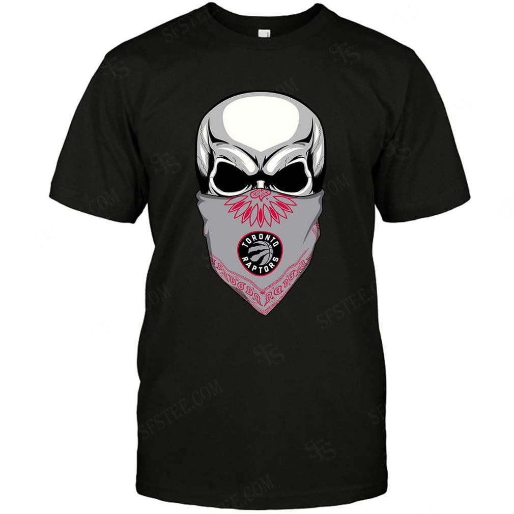 Nba Toronto Raptors Skull Rock With Mask Tshirt Hoodie Tank Top Size Up To 5xl