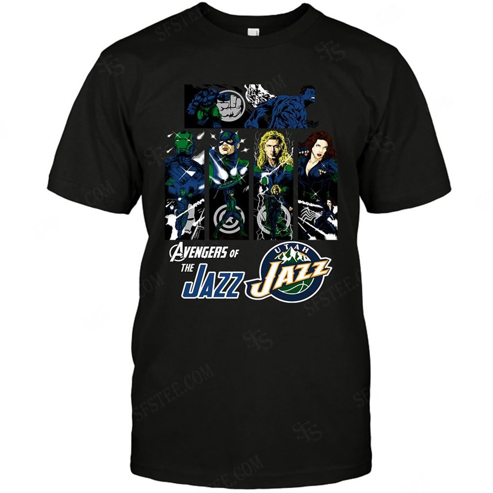 Nba Utah Jazz Avengers Dc Marvel Jersey Superhero Avenger Tshirt Hoodie V-neck Size Up To 5xl