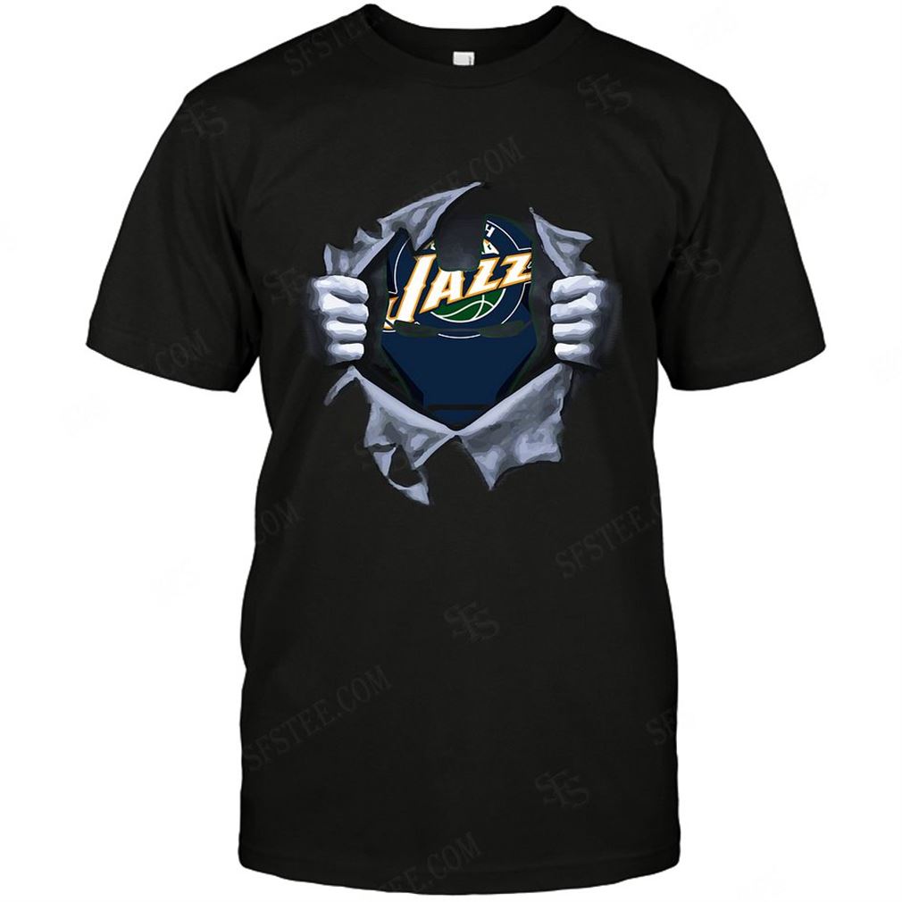 Nba Utah Jazz Ironman Logo Dc Marvel Jersey Superhero Avenger Tee Shirt Hoodie V-neck Size Up To 5xl