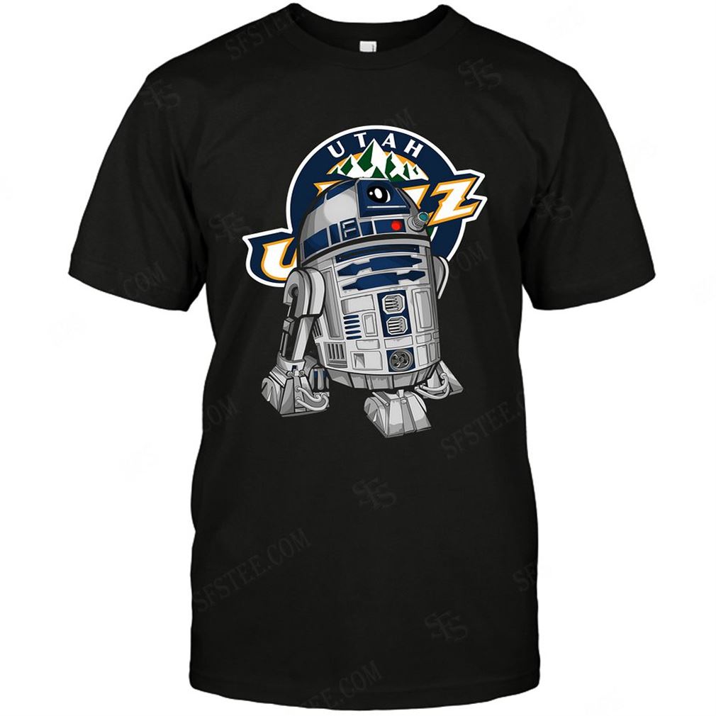 Nba Utah Jazz R2d2 Star Wars T-shirts Hoodie V-neck Size Up To 5xl