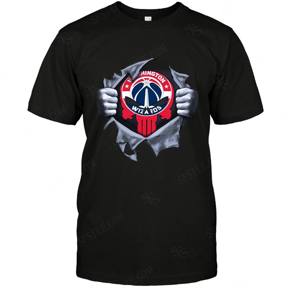 Nba Washington Wizards Punisher Logo Dc Marvel Jersey Superhero Avenger T-shirts Hoodie Tank Top Size Up To 5xl