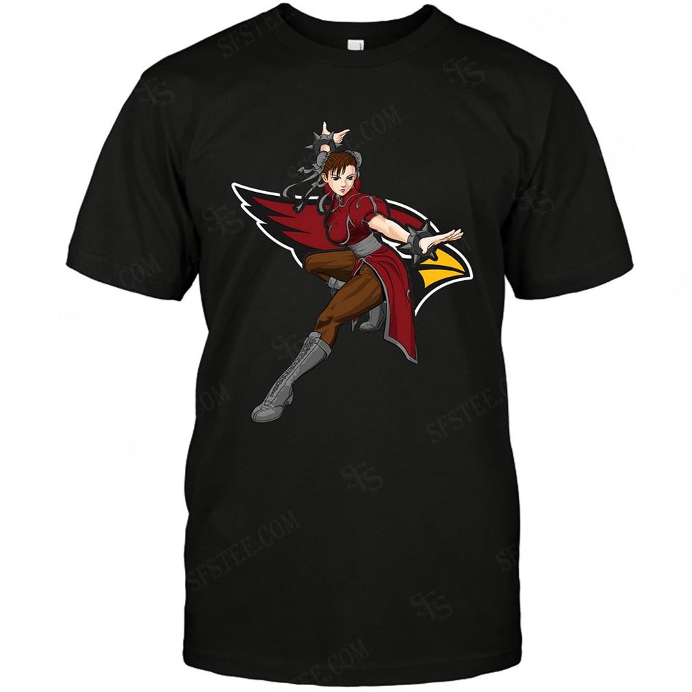 Nfl Arizona Cardinals Chun Li Nintendo Street Fighter Tshirt Up To 5xl