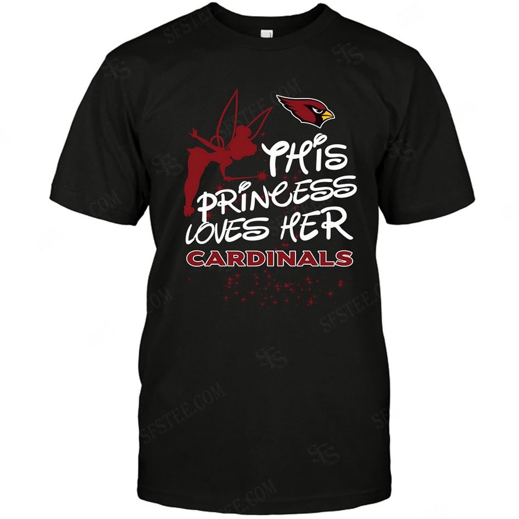 Nfl Arizona Cardinals Fairy Disney This Princess Loves Her Team Tshirt Up To 5xl