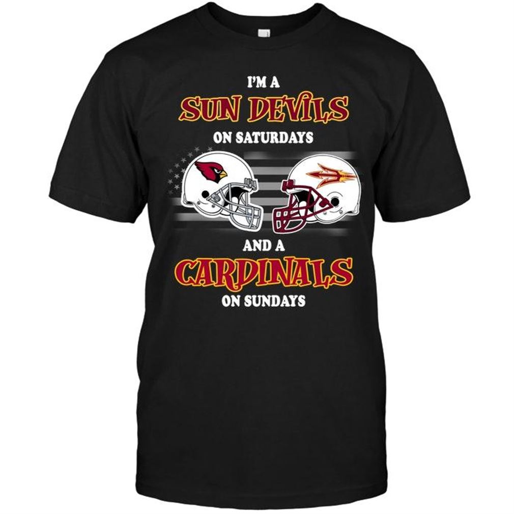 Nfl Arizona Cardinals Im Arizona State Sun Devils On Saturdays And Arizona Cardinals On Sundays Shirt Shirts Up To 5xl