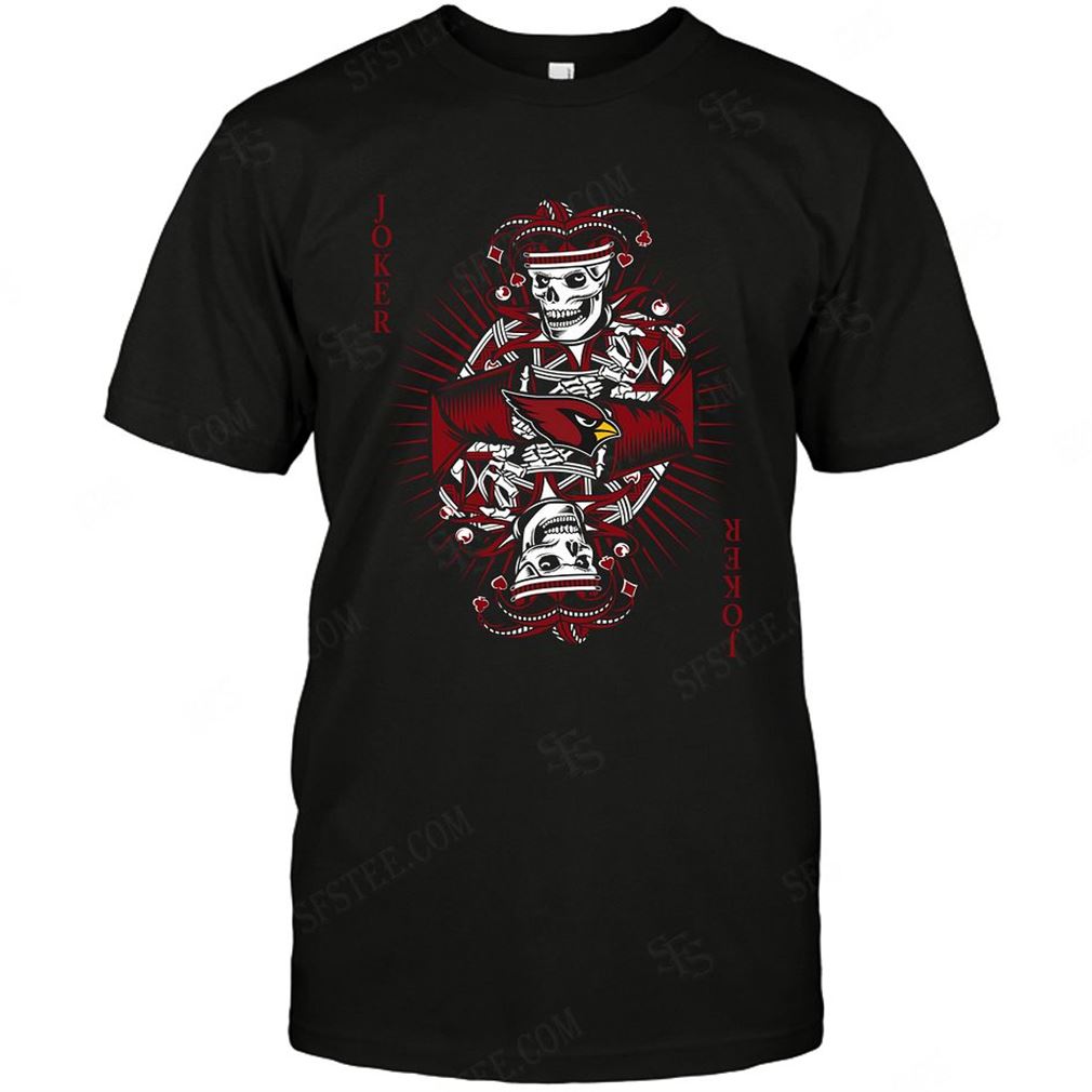 Nfl Arizona Cardinals Joker Card Poker Tshirt Up To 5xl