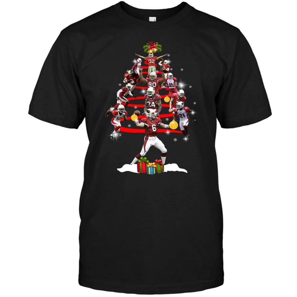 Nfl Arizona Cardinals Players Christmas Tree Tshirt Up To 5xl