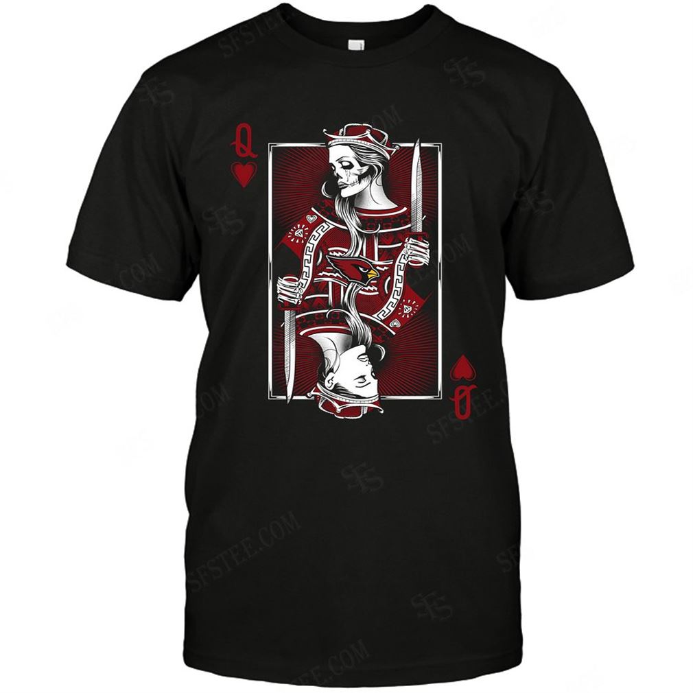 Nfl Arizona Cardinals Queen Card Poker T Shirts Up To 5xl