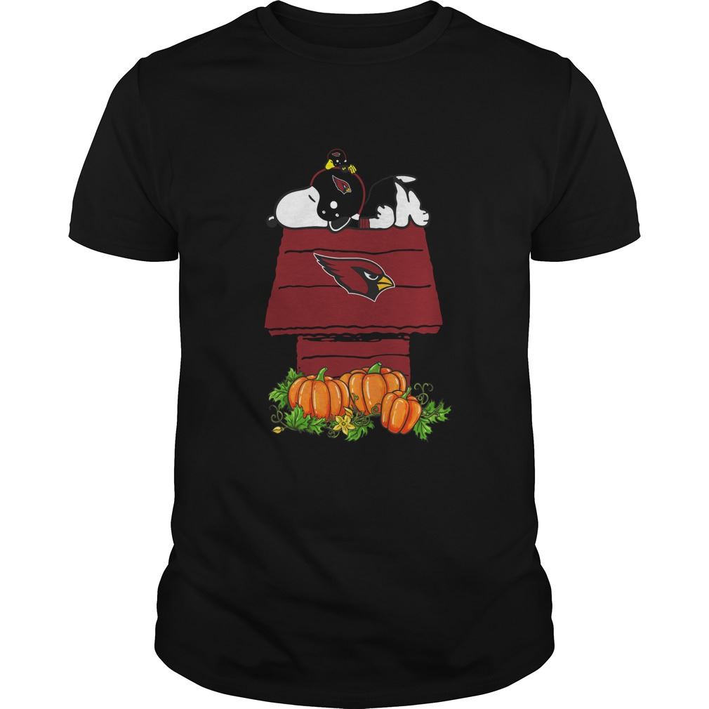 Nfl Arizona Cardinals Snoopy Pumpkin House Nfl Shirts Up To 5xl