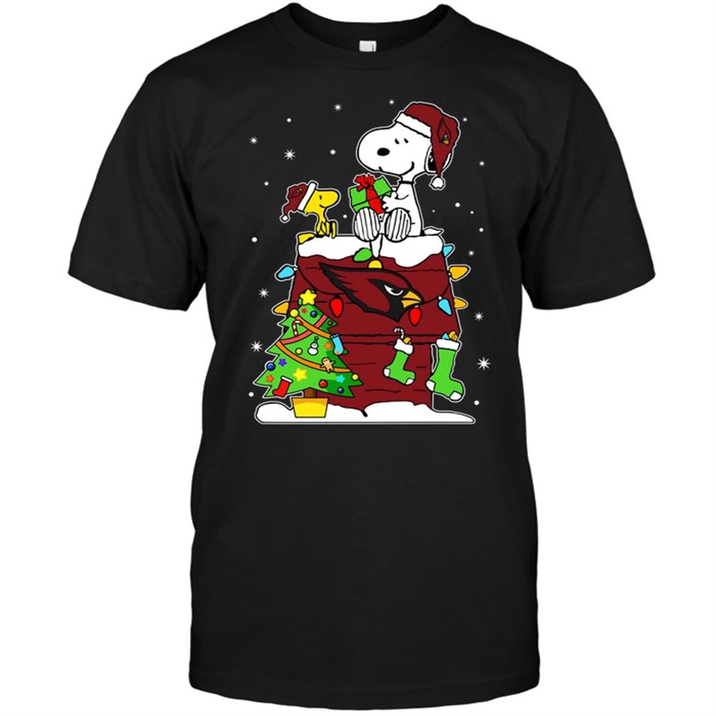 Nfl Arizona Cardinals Snoopy Woodstock Christmas T Shirt Up To 5xl