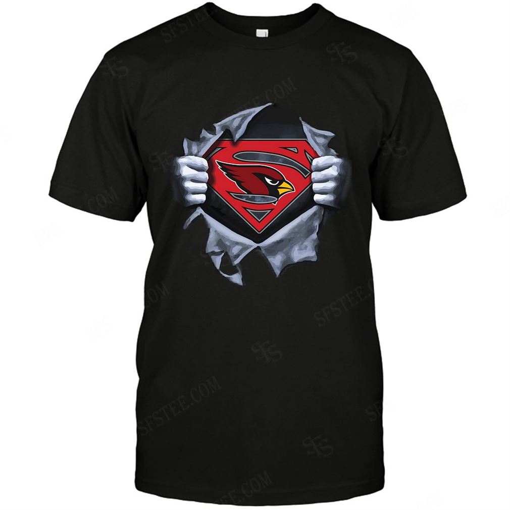 Nfl Arizona Cardinals Superman Logo Dc Marvel Jersey Superhero Avenger Tee Up To 5xl