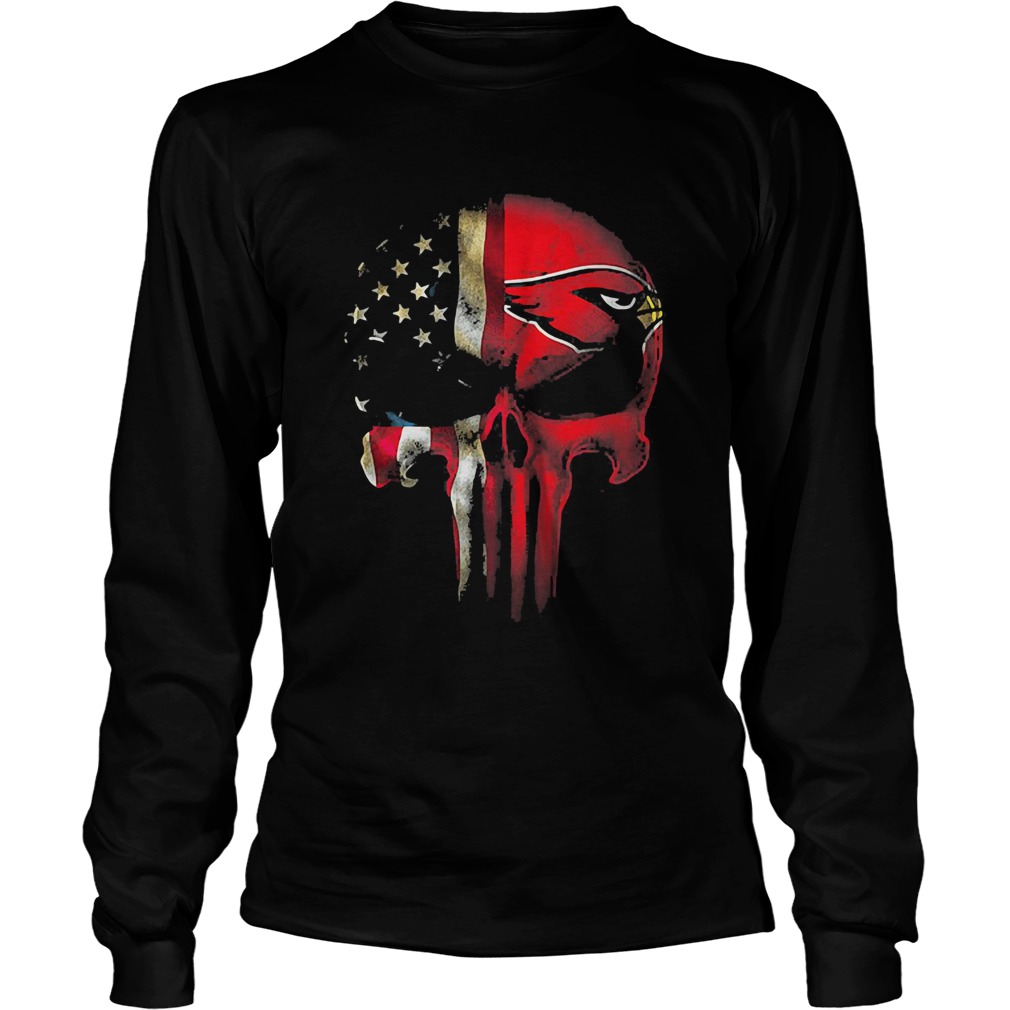 Skull American Flag Arizona Cardinals Nfl Shirt Tshirt Up To 5xl