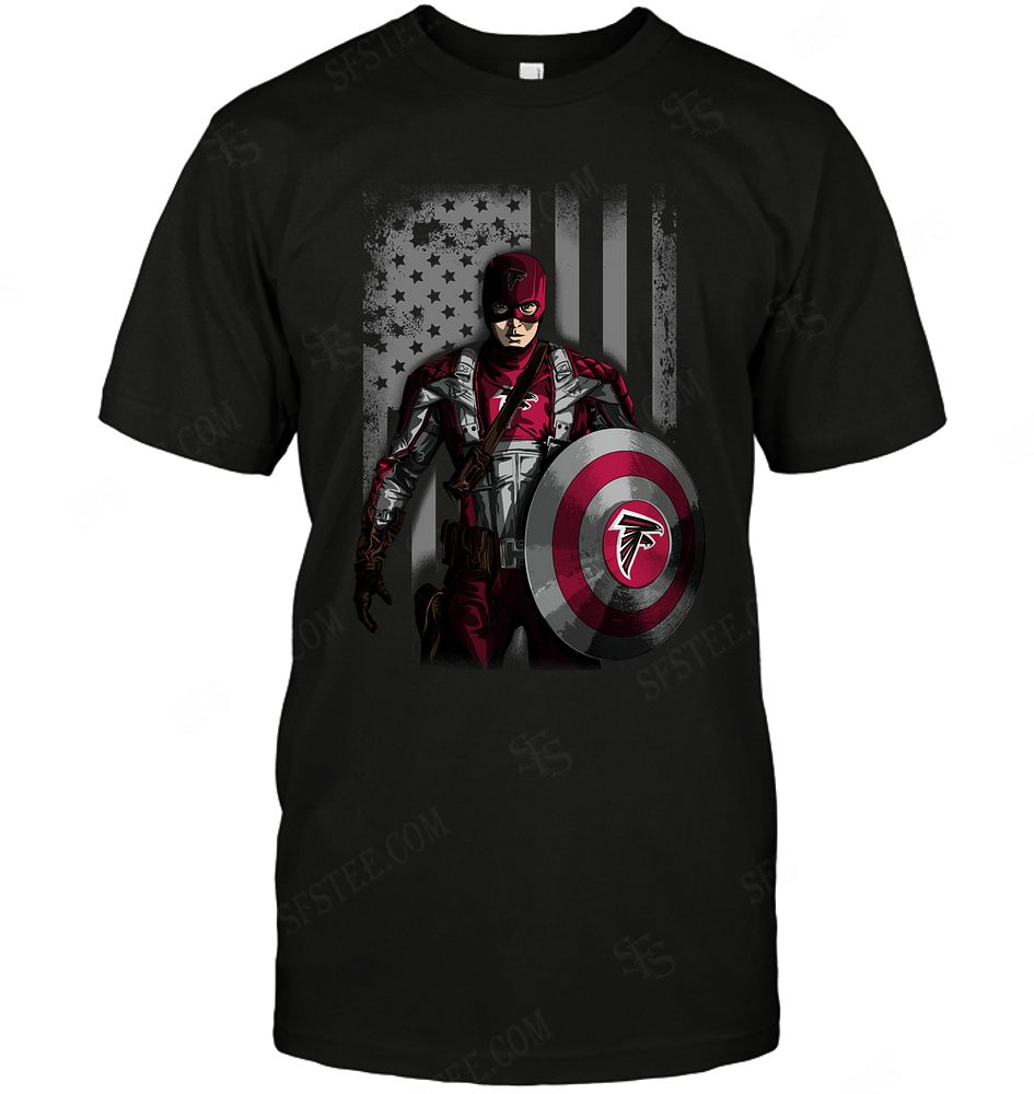 Nfl Atlanta Falcons Captain Flag Dc Marvel Jersey Superhero Avenger Tank Top Size Up To 5xl