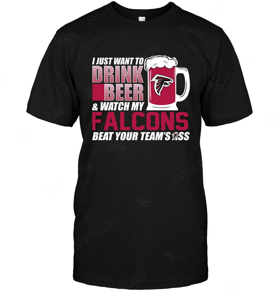 Nfl Atlanta Falcons I Just Want To Drink Beer Tank Top Plus Size Up To 5xl